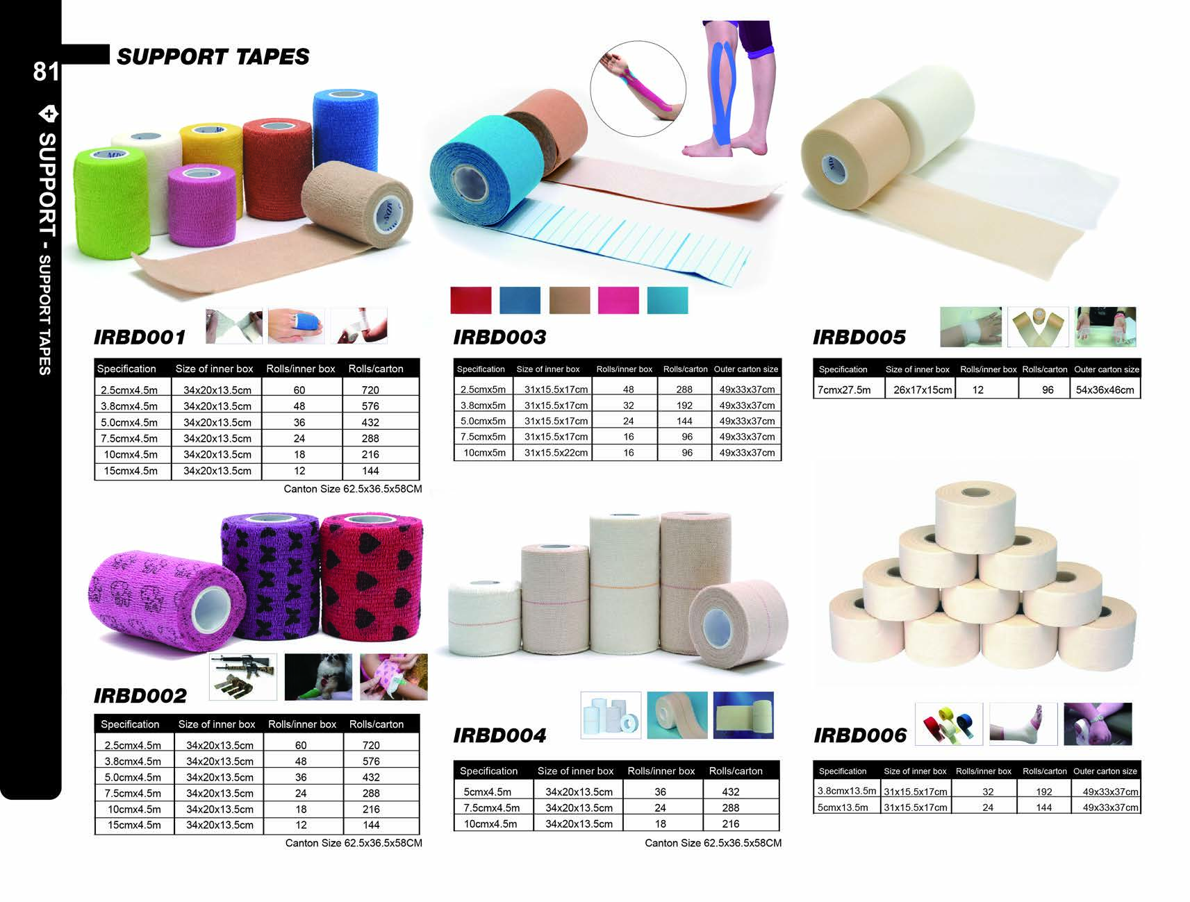 G贴支撑胶带 SUPPORT TAPES